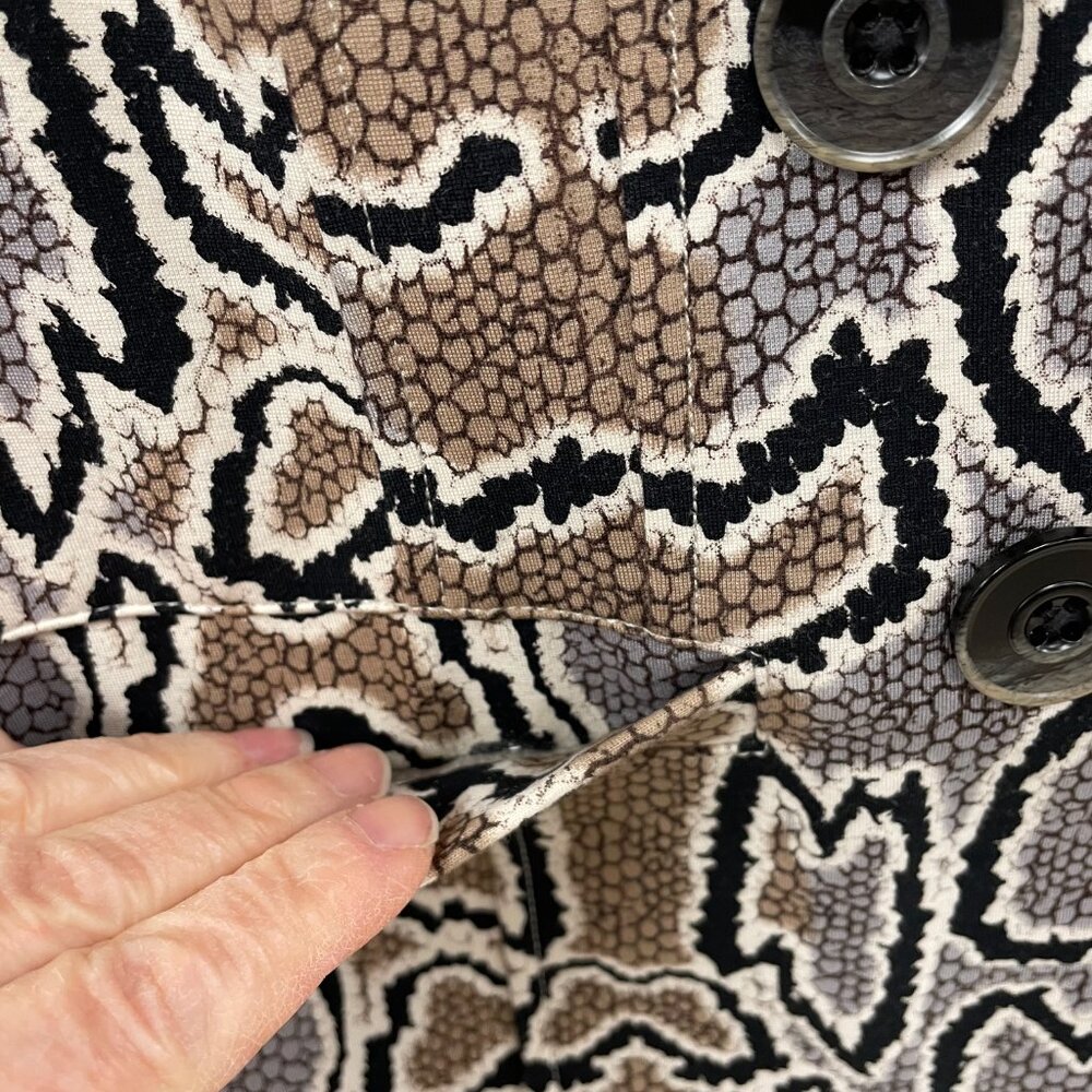 Cabi Python Gray Print Blazer Size 8 - image 3